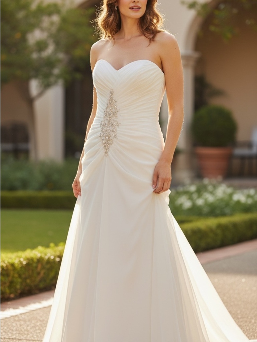 Impressions 6- Strapless Wedding Gown with Beaded Accent